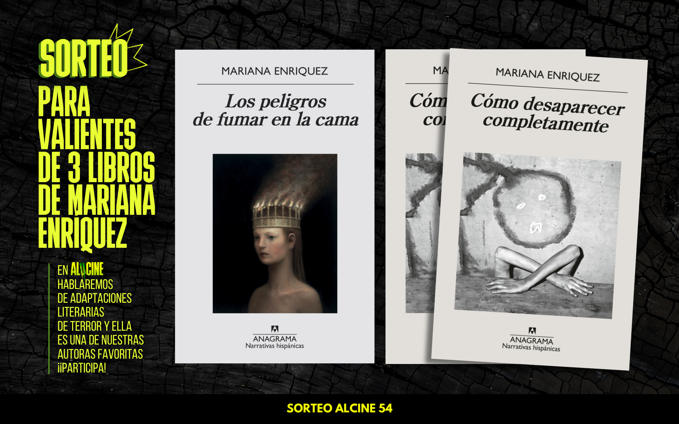 ALCINE 54 GIVEAWAY: ‘Mariana Enriquez, three books by the queen of horror’