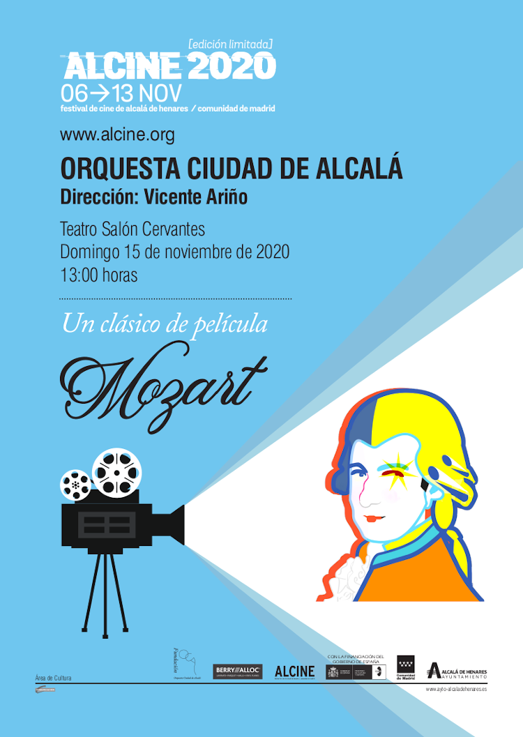 La Orquesta Ciudad de Alcalá nos acerca a un clásico de película: Mozart. Domingo 15, 13h. Teatro Salón Cervantes