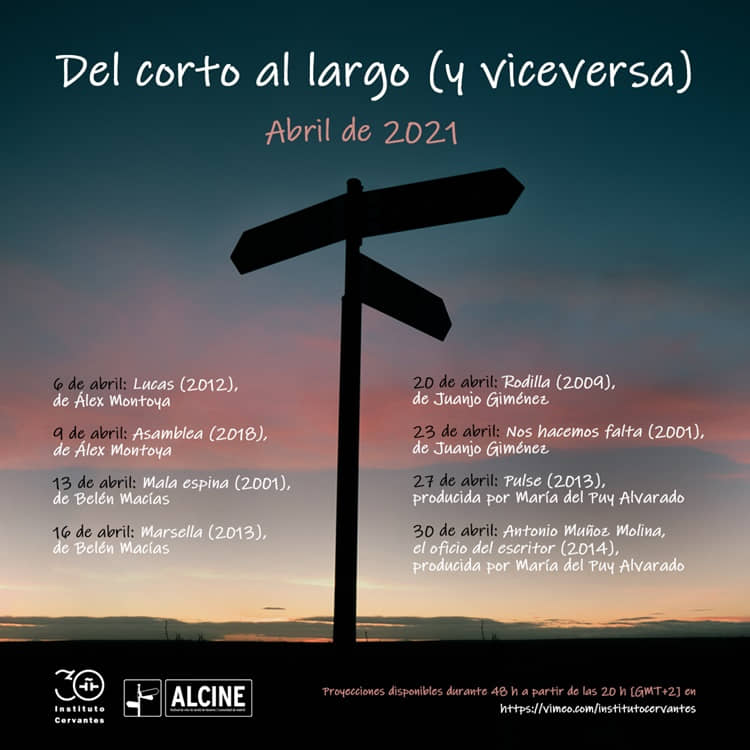 El Instituto Cervantes en colaboración con ALCINE ofrece el ciclo de cine en línea «Del corto al largo (y viceversa)»